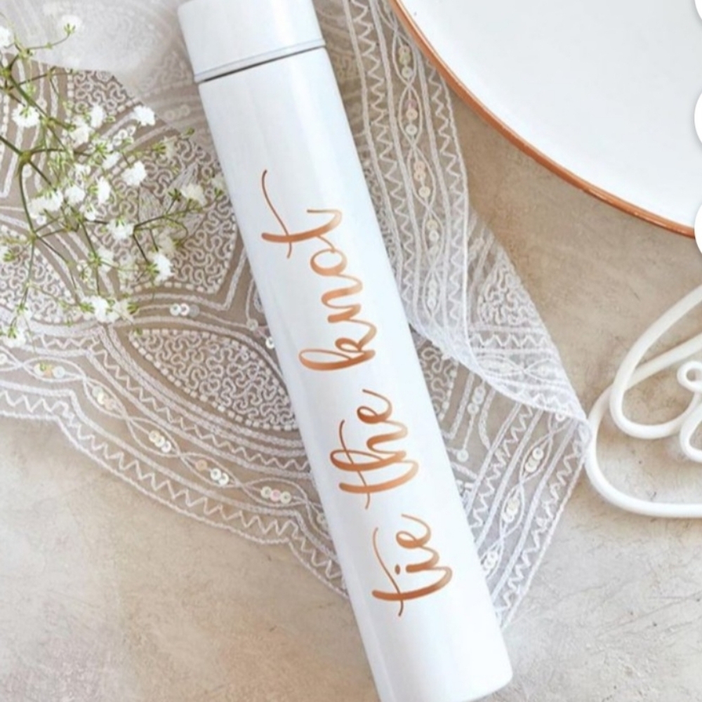 Tie The Knot Wedding Flask  8oz